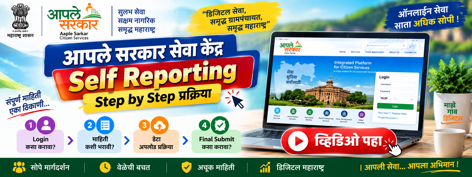 “आपले सरकार सेवा केंद्र Self Reporting कसे करावे? जाणून घ्या संपूर्ण प्रक्रिया Step-by-Step”