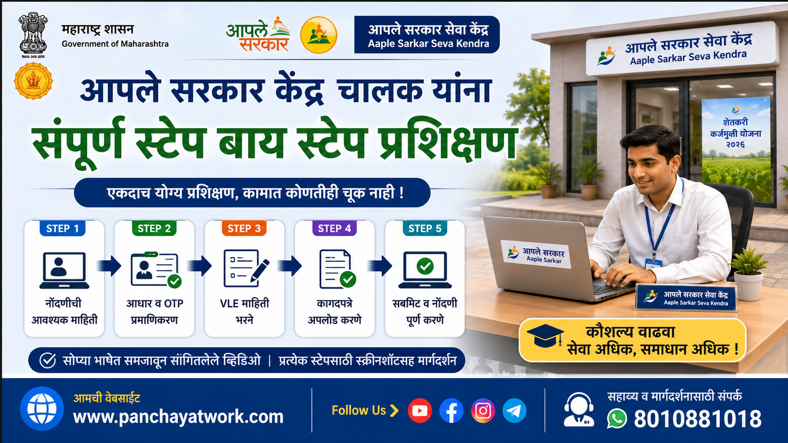 🌾 पुण्यश्लोक अहिल्यादेवी होळकर शेतकरी कर्जमुक्ती योजना 2026 – ASSK केंद्र चालक संपूर्ण प्रशिक्षण कोर्स